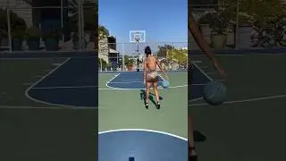 Playing basketball in heels & a dress! 🤯