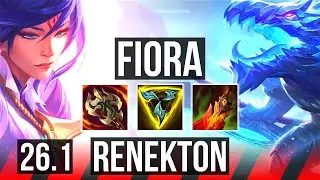 FIORA vs RENEKTON (TOP) | 60K damage | EUW Master | 26.1
