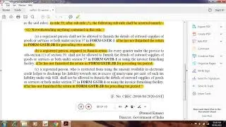 Notification No. 1/2021. Not to be allowed to file GSTR-1 or Invoice Furnishing facility