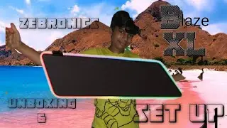 Zebronics Blaze XL size RGB lighting mouse pad unboxing and set up, by ajithesh, ajithesh tech