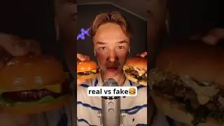Real VS Fake Burger🍔 #asmr #realvsfake #asmrsounds #asmrvideo #asmrcommunity #asmreating #asmrfood