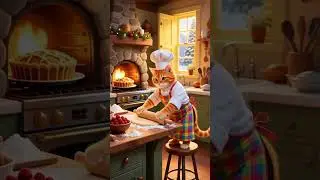 This Holiday Pie-Baking Cat Is Going Viral #catshorts #10millionviews #trendingnow#shorts