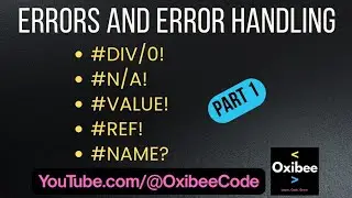 Errors and Error Handling in Excel #ExcelErrors #errorhandling 