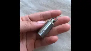 Titanium Waterproof Pill Box Pocket Keychain Emergency Small Metal Outdoor EDC Style