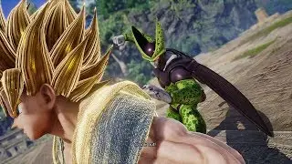 Jump Force - Perfect Cell Attempts to Kill Goku, Yusuke Saves him! (HD)