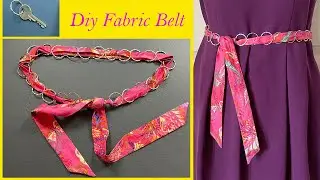 Keyring Hack 🌹 How to Make a Sash Belt | Beautiful Fabric Rope Bow Tie Belt | Cinto | बेल्ट | ਬੈਲਟ