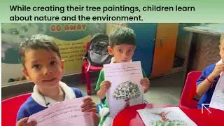 Lady Finger Painting Tree Activity for Nursery Class || Charles's Wain Academy Dehradun