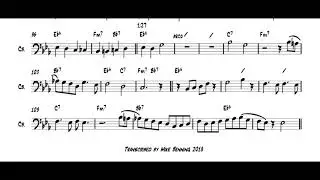 Paul Chambers arco bass solo transcription 