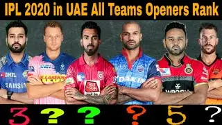 IPL 2020 in UAE All Teams Openers Ranking List