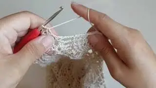 Left Hand /Crochet Vintage Pattern #tablemat #doily #tablerunner part #6