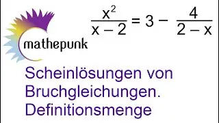 Scheinl&ouml;sungen von Bruchgleichungen. Definitionsmenge