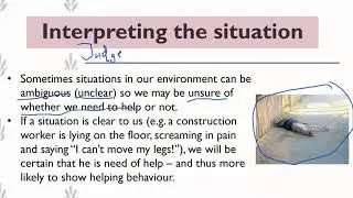 Influences on Helping Behaviour: Situational, Social and Personal Factors
