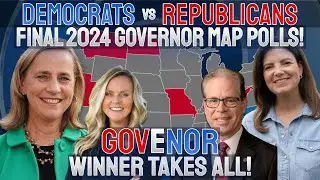 The 2024 US Governor Map based on the latest polls in every key race