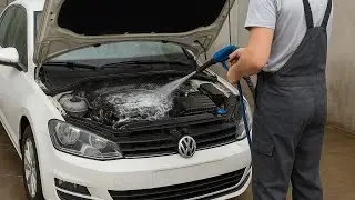 Deep Engine Cleaning on a White VW Polo &ndash; Satisfying Pressure Wash Detail!
