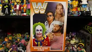 WWE Retro 4 Pack Doink Lex Luger Tugboat Greg Valentine Figures Unboxing 