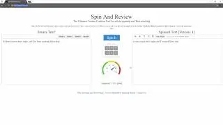Article Spinner | Spin and Review | Paragraph rewriting | spinandreview.com