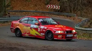 10 KME Walimska Zimówka 2023 Ariel Kruszyński / Łukasz Rola.  BMW E36 Rajdowy Zygzak McQueen
