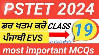 PSTET 2024 | ENVIRONMENT FOR PSTET | Environment gk competition exam | PSTET EVS MCQS