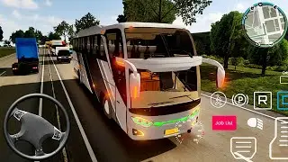 3D-симулятор индонезийского автобуса | Геймплей за рулём автобуса IDBS по Суматре | Реалистичное ...