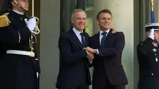 Emmanuel Macron meets new Canadian Prime Minister Mark Carney | AFP
