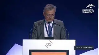 WUC President, Dolkun Isa, shares his life story at the Geneva Summit 2023