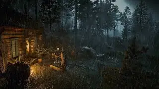 10 Hours Heavy Rain 🌧️ Thunderstorm Night at the Ranger’s Cabin  ASMR Sleep Sounds