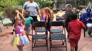 Musical chairs at Maleeya's birthday party