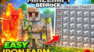 Minecraft easy iron farm || Minecraft bedrock edition 