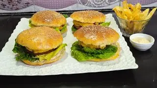 همبرغر منزلي بالكفتة من الذ مايكون بطريقة سهلة وسريعة🌙