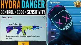 [NEW] Hydra Danger Bgmi Control Code And Sensitivity 2021 || Best 4 Finger Claw setup || Dark Gaming