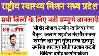 मध्य प्रदेश स्वास्थ्य विभाग भर्ती 2025 | MP NHM Vacancy 2025 कैसे आवेदन करे |सैलरी | पोस्ट  #nhm 