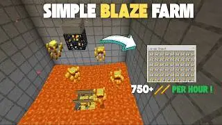 BEST BLAZE Farm Tutorial In MINECRAFT BEDROCK 1.21+ | EASIEST & SIMPLE Blaze Farm!