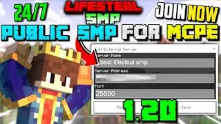 📌 Join Best Lifesteal Public Smp Server For Minecraft ☎️ | Java + PE | 24/7 Online | Free To Join ⛑️