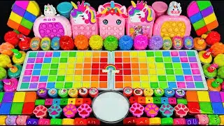 🌈 مزج السلايم المريح ASMR 🌈🦄 يونيكورن قوس قزح ماي ليتل بوني ضد السلايم اللامع | مزج عشوائي للسلايم