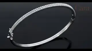 Cara Jewellers - 18K White Gold Diamond Bangle Bracelet