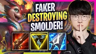 FAKER DESTROYING WITH SMOLDER! - T1 Faker Plays Smolder MID vs Talon! | Season 2024