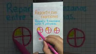 Repartir con fracciones #youtubeshorts #maths #educacion #edutuber #mathematics #aprendizaje #shorts