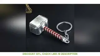Thor Hammer Metal Keychain Movie Key Ring Cosplay Prop Key Holder For Fans Bag Ornament Car Pendant