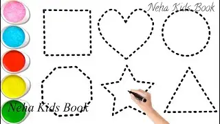 Shapes drawing for kids,Learn 2d shapes,colors for toddlers|Preschool Learning,Educational video,329
