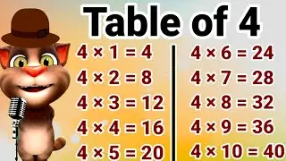 Table of 4 | Pahada 4 | 4 ka table | Learn table of 4 4 ka Pahada | 4 ki table | Math Table TV 