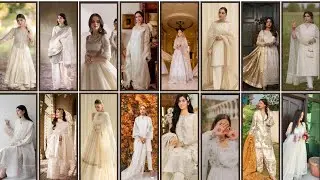 Trendy 80+ Pakistani #white dress designs for #eid #2023 ||fancy #kurti#frocks and#sharara designs