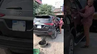 Cleaning A Blocked Exhaust! 😱 #cars #exhaust #cleaning