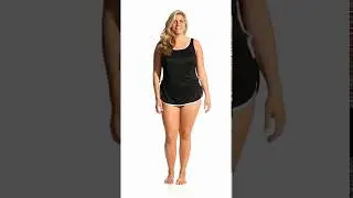 Tuffy Plus Size Chlorine Resistant Polyester Tie Side Swim Dress | SwimOutlet.com