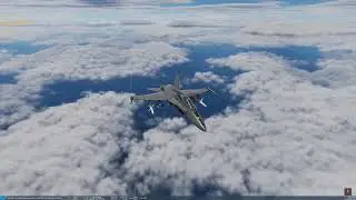 DCS | F-18C Hornet with HARMs and bombs high above the clouds