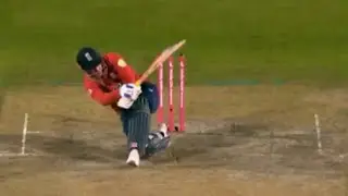 Harry brook outstanding scoop shot for a six vs South Africa in 2nd T20 highlights batting england