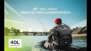 Zaloom Waterproof Fishing Backpack with Tackle Boxes