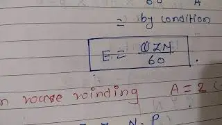 EMF EQUATION OF GENATATOR PROBLEM ON  DC GENATATOR PART -05