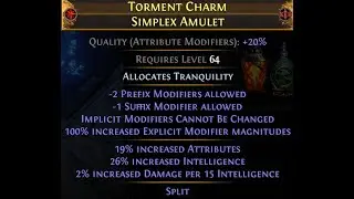 [POE 3.26] Int Stacking Simplex Amulet Crafting