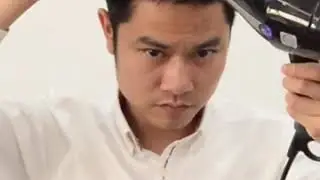 How men use vent hair brush to shape hair?