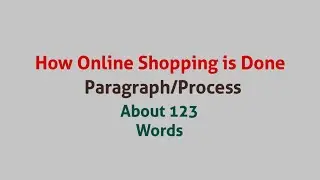 How Online Shopping is Done / Paragraph / Process Writing / ABTA Test Paper 2025 26 Page 18